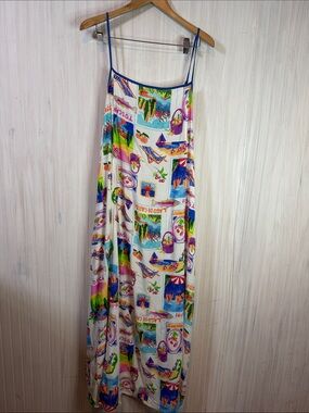 LABEL OF LOVE RIVIERA TOSCANA PRINT MAXI DRESS XL